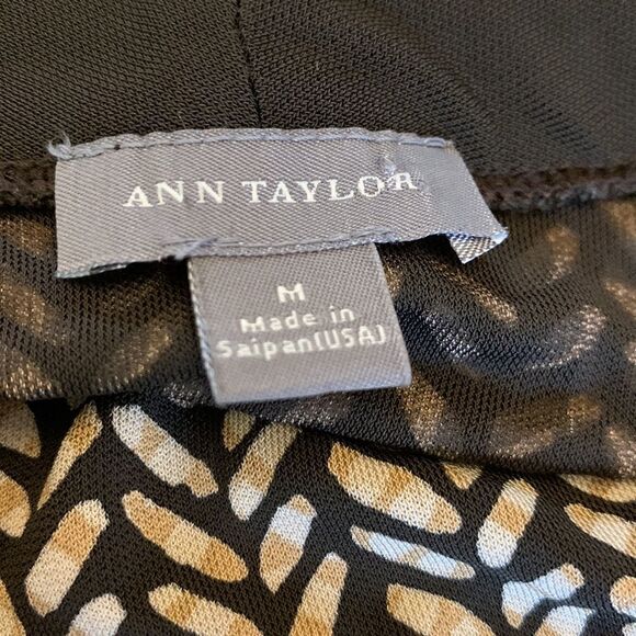 3/$30 Ann Taylor brown patterned tank top Size M. Length 19” Bust about 14 1/2 “ - Picture 6 of 6